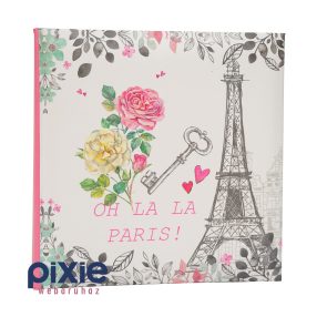   "Oh La La Paris" Romantikus Fotóalbum – Vintage Rózsákkal, 200 db-os