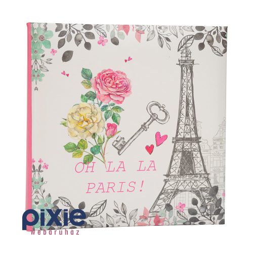 "Oh La La Paris" Romantikus Fotóalbum – Vintage Rózsákkal, 200 db-os