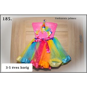   Szivárvány unikornis 2 részes szett jelmez ruha kislánynak Új!
