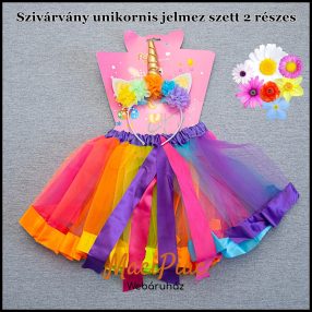   Szivárvány unikornis 2 részes szett jelmez kislánynak Új!