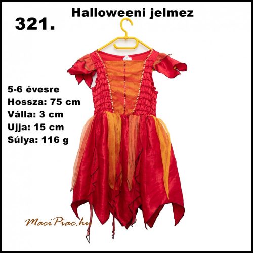 Halloweeni lány jelmez 5-6 évesre