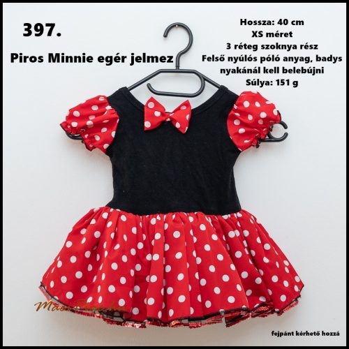 Piros Minnie egér 1-3 évsre lányra  jelmez