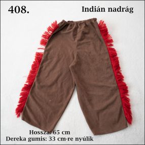 Indián jelmez alsórész, nadrág 3-4 évesre
