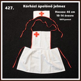 Kórházi ápolónő 2 részes jelmez 10-14 éves lányra