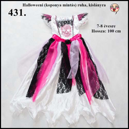 Halloweeni lány jelmez 7-8 évesre