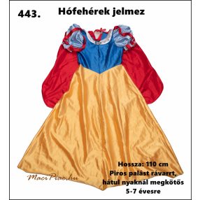 Hófehérke mesehős lány jelmez 5-7 évesre