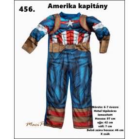 Amerika kapitány fiú jelmez 6-7 évesre