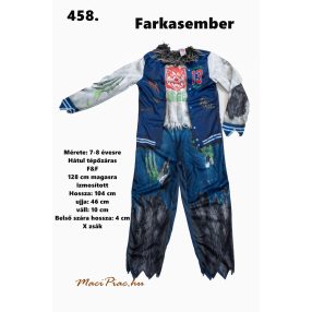Farkasember fiú jelmez 7-8 évesre