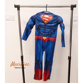   Superman izmosított használt fiú jelmez palásttal 7-8 évesre M-es