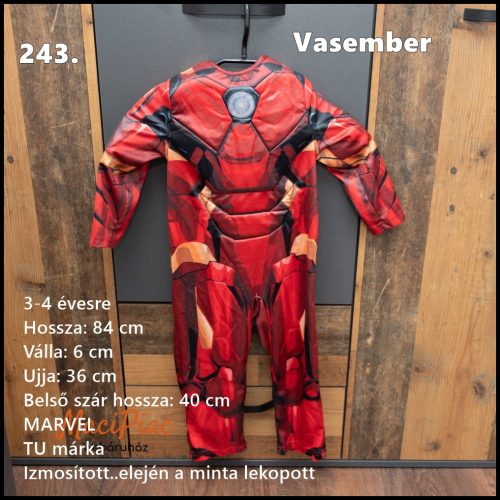 Izmosított vasember MARVEL AVENGERS jelmez 3-4 éves fiúra