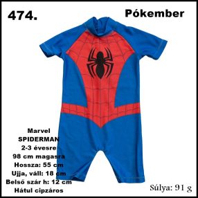   Szuperhős jelmez pókember MARVEL SPIDERMAN 2-4 éves ovisra