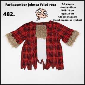 Farkasember jelmez felső rész 7-9 évesre 