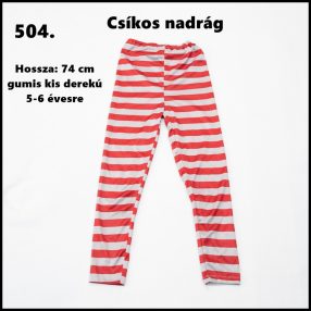 Csíkos nadrág jelmez