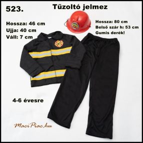 Tűzoltó jelmez új!