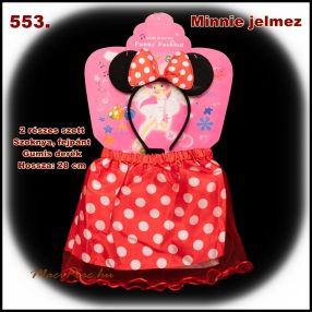   Piros alapon fehér pöttyös 2 részes jelmez kislányra Minnie egér szett Új! 