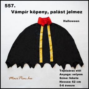 Vámpír köpeny, palást jelmez
