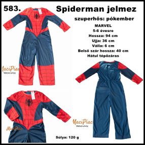   Marvel szuperhős Spiderman Pókember jelmez 5-6 éves fiúra
