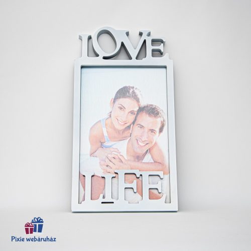 LOVE, LIFE egyedi méretű képkeret 22x35 cm-es képeknek