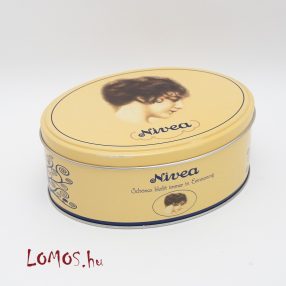 Ovális levehető tetejű NIVEA fém doboz