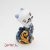 Porcelán cica figura dekoráció, nipp