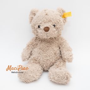   Eredeti Német plüss Steiff barna ültethető puha maci (sok mikrogolyós töltettel) 