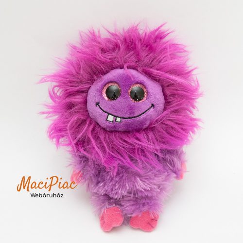 TY 2015 Frizzy's Lola Plush Purple Monster Glitter Eyes Fuzzy  csillogó szemű lila szőrny