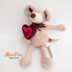   Plüss egér szívvel Valentin napra MORGE NOROTH (akasztható)