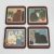 Fából parafából készült cicás poháralátét 4 db együtt Vintage Pimpernel Angol Cats and Flowers Pimpernel Placemats and Coasters