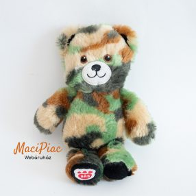   Build A Bear Workshop Camo Plush Military Army Green Teddy plüss maci sípol, füle recseg BAB