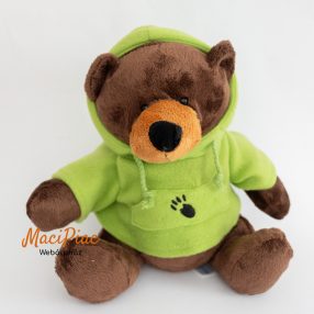   Plüss maci zöld kapucnis bulcsiban QUALITY SOFT  TOYS Cuddles collactio