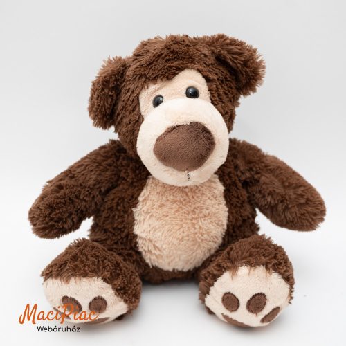 Mol-os plüss Big Nose barna maci puha, ölelnivaló ülve 28 cm