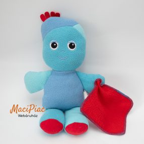   Plüss kék figura piros kendővel Szép álmokat gyerekek / In the night garden Igglepiggle piros kendővel a kezében 2022