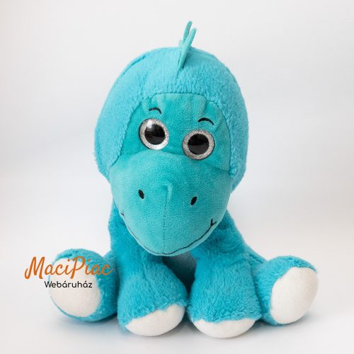 Plüss Penny Dinómánia széria kék dinoszaurusz Brontosaurus dínó plüssfigura csillogó szemű