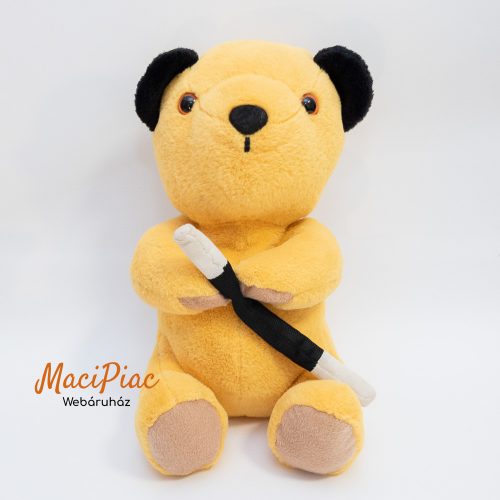 Sárga bűvész maci varázspálcával, nagyon finom puha (vintage Sooty 2009 plush teddy)