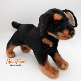   Plüss álló élethű, kölyök Rottweiler kutya (merevített láballak)