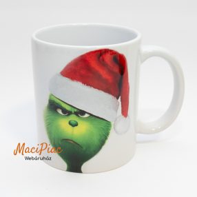   Grincs porcelán füles kakaós, kávés bögre vicces Naprienddel Karácsonyi 0,3 l Új! Ritkaság!