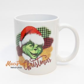   Grincs porcelán füles kakaós, kávés bögre vicces Naprienddel Karácsonyi 0,3 l Új! Ritkaság!