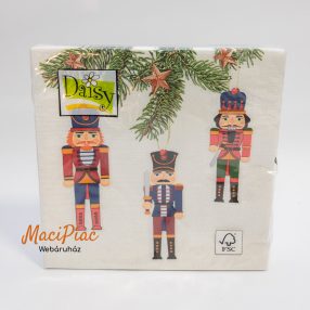   Karácsonyi diótörő katona mintás szalvéta Daisy 33x33 cm 20 darabos 3 rétegű Új csomag