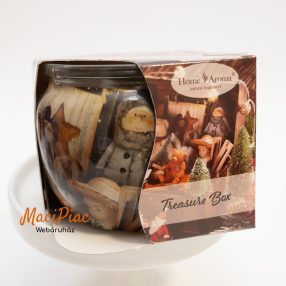   Home Aroma Karácsony illatú illatgyertya, poharas illatmécses - díszdobozban Treasure Box Különleges új Karácsonyi illat