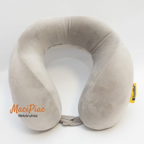 Nyakpárna memóriahabos TRAVEL BLUE TRANQUILITY MEMORY FOAM NECK PILLOW szürke patentos 