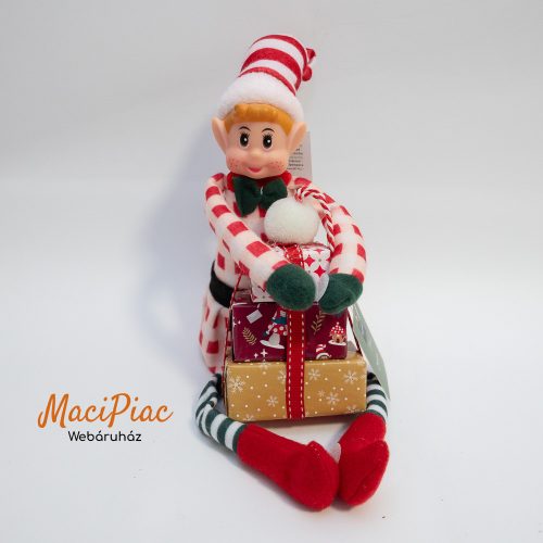 Christmas Elf Plush Toy plüss manó (Elf csintalan manó) ajándékcsomagokkal új!