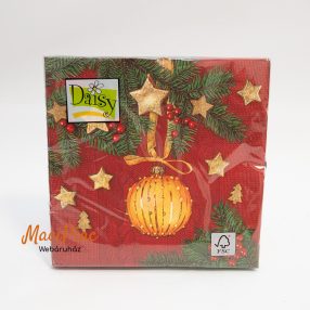  Karácsonyi  mintás szalvéta Daisy 33x33 cm 20 darabos 3 rétegű Új csomag