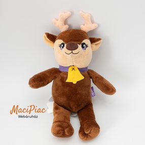   Plüss Milka őz, őzike vagy szarvas sárga filc csengővel a nyakában