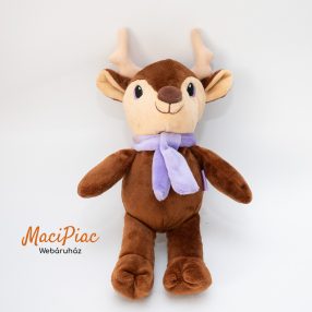 Plüss Milka őz, őzika lila sállal a nyakában
