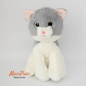   Plüss Penny FARM ANIMALS  CAT Plüsstanya PAMACS csillogó szemű szürke cica 