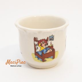   Német kis kaspó Pumukli mintával Rég München 1983 Eredeti Ellis Kaut alkotta minta RÖSLER porcelán 