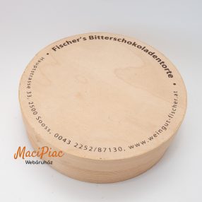   Fából készült kerek levehető tetejű kerek doboz (kreatív célra festhető, ragasztható natur fa)