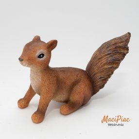   Élethű tömör kerámia mókus figura, nipp, dekoráció új!
