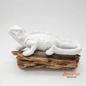   Élethű fehér iguana kerámia nipp, dísztárgy, figura Ritkaság! Új!