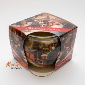   Home Aroma Karácsony illatú illatgyertya, poharas illatmécses - díszdobozban Chrismas Espress Különleges új Karácsonyi illat